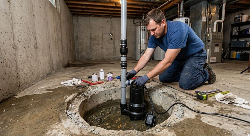 Basement Drainage Installation in Des Moines, IA